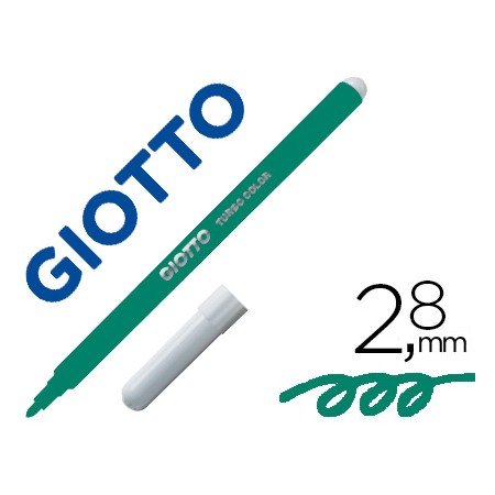 Marcador Giotto Turbo Color Lavavel com Ponta Bloqueada Unicolor Verde Escuro