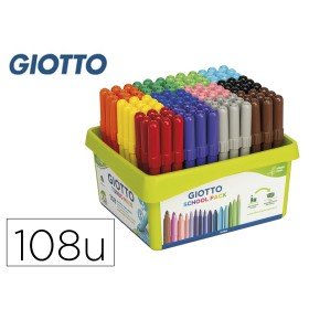 Marcador Giotto Turbo Maxi School Pack de 108 Unidades 12 Cores x 9 Unidades