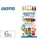 Marcador Giotto Turbo Maxi Skin Tones Caixa de 6 Cores Sortidas Lavaveis Ponta Bloqueada