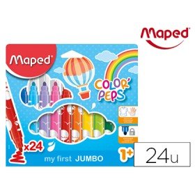 Marcador Maped Cor Peps Early Age Jumbo Caixa de 24 Cores