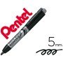 Marcador Pentel Mwx5M Quadros Br Retratil 5 Mm Preto