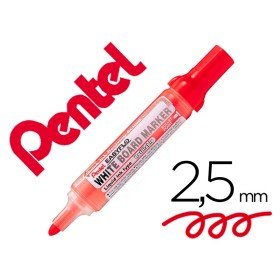 Marcador Pentel Para Quadro Branco Easyflo Recarregavel Cor Vermelho