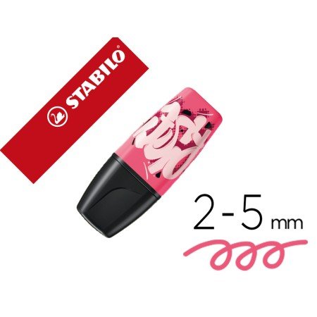 Marcador Stabilo Boss Mini Fluorescente By Snooze One Rosa