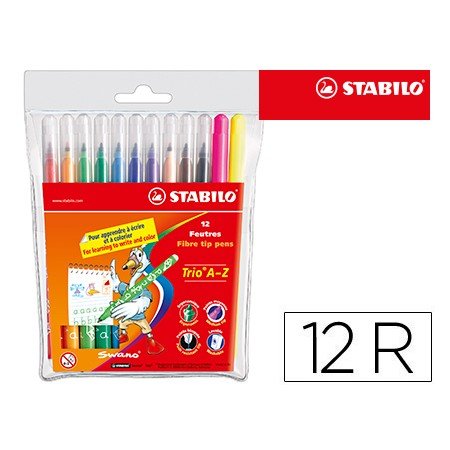 Marcador Stabilo Trio 12 Cores