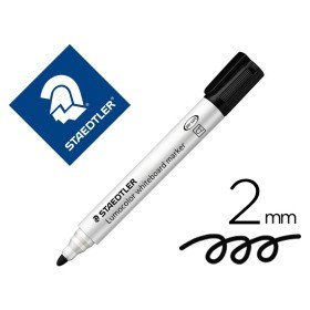 Marcador Staedtler Lumocolor 351 Para Quadro Branco Ponta Redonda 2 Mm Cor Preto