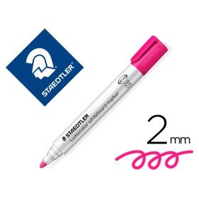 Marcador Staedtler Lumocolor 351 Para Quadro Branco Ponta Redonda 2 Mm Cor Rosa