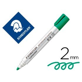 Marcador Staedtler Lumocolor 351 Para Quadro Branco Ponta Redonda 2 Mm Cor Verde Claro