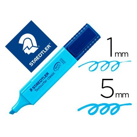 Marcador Staedtler Textsurfer Classic 364 Fluorescente Azul