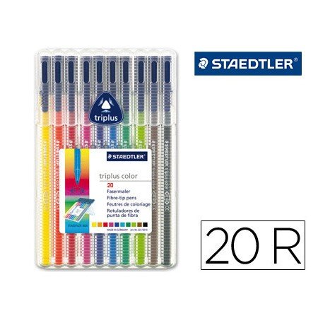 Marcador Staedtler Triplus 20 Unidades