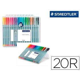 Marcador Staedtler Triplus Fineliner Estojo 20 Cores Sortidas