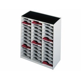 Modulo Classificador Paperflow Mono-Bloco com 36 Divisorias Na Cor Cinza