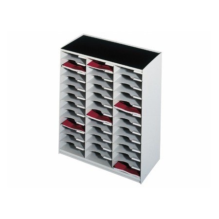 Modulo Classificador Paperflow Mono-Bloco com 36 Divisorias Na Cor Cinza