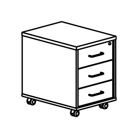 Modulo com Gavetas Rocada em Faia 58 x 50 x 59,5 Cm Modelo C