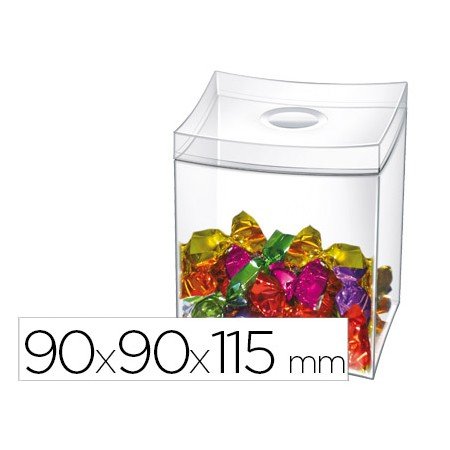 Modulo Organizador Cep com Tampa Desmontavel Apta Para Alimentos Poliestireno Transparente 9X9X11,5 Cm