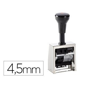 Numerador Automatico Reiner Metalico 6 Digitos Altura Tipo 4,5 Mm