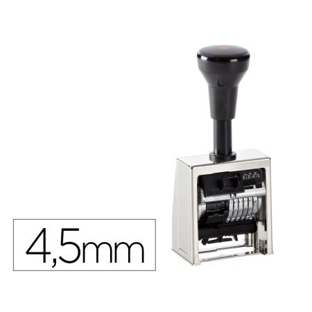 Numerador Automatico Reiner Metalico 6 Digitos Altura Tipo 4,5 Mm