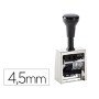 Numerador Automatico Reiner Metalico 6 Digitos Altura Tipo 4,5 Mm