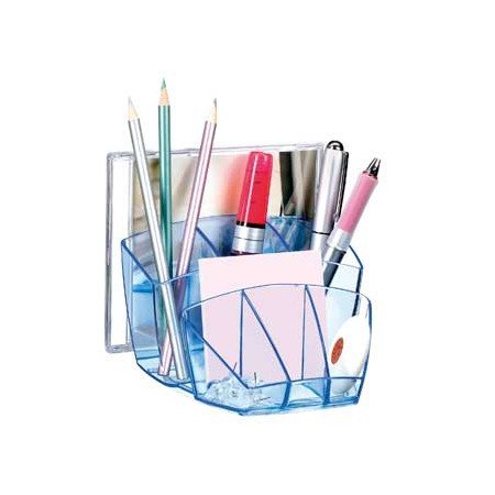 Organizador de Secretaria Cep Confor Ice Blue Plastico Transparente Celeste