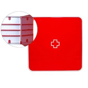 Organizador Paperflow Plastico 3 Estantes Para Medicamentos 320X70X320 Mm Vermelho