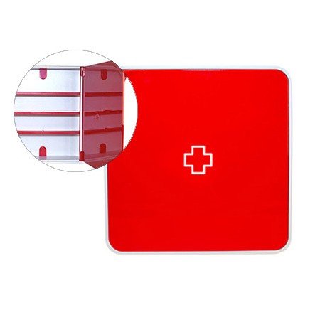 Organizador Paperflow Plastico 3 Estantes Para Medicamentos 320X70X320 Mm Vermelho