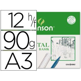 Papel Vegetal Guarro Din A3 90 Gr Minipack de 12 Folhas