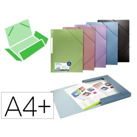 Pasta Carchivo de Elasticos Polipropileno Tres Abas Cor Metalizado Expositor de 30 Unidades Cores Sortidas