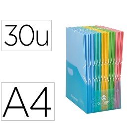 Pasta Carchivo de Elasticos Polipropileno Tres Abas Cor Soft Expositor de 30 Unidades Cores Sortidas