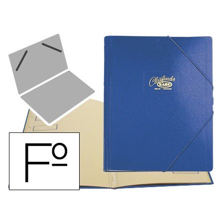Pasta Classificadora Saro Cartao Compacto Folio com 12 Departamentos Azul