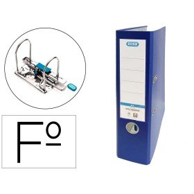 Pasta de Alavanca Elba Cartao Forrado Pvc com Rado Top Folio Lombada 80 Mm Azul