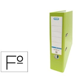 Pasta de Alavanca Elba Cartao Forrado Pvc com Rado Top Folio Lombada 80 Mm Verde Lima