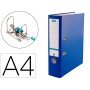 Pasta de Arquivo de Alavanca Elba Top Cartao Compacto Polipropileno com Rado Din A4 Lombada de 80 Mm Azul
