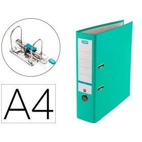 Pasta de Arquivo de Alavanca Elba Top Cartao Compacto Polipropileno com Rado Din A4 Lombada de 80 Mm Ice Mint