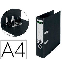 Pasta de Arquivo de Alavanca Leitz Recycle Din A4 Cartao Reciclado E Reciclavel 100% 180º Lombada 80 Mm Preto