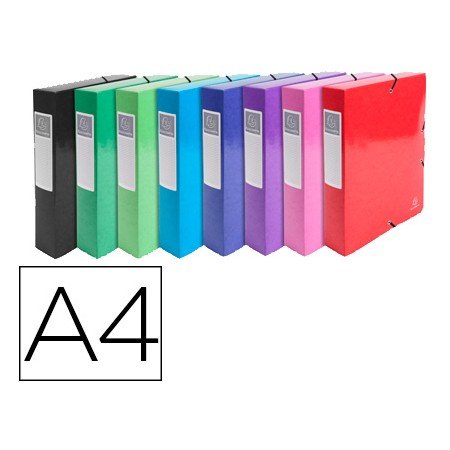 Pasta de Projetos Exacompta Iderama Cartao Lustrado Plastificado Din A4 Lombada 80 Mm Cores Sortidas