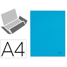 Pasta Leitz Recycle Elasticos Tres Abas Din A4 Cartao 100% Reciclavel Azul