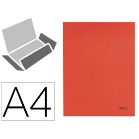 Pasta Leitz Recycle Elasticos Tres Abas Din A4 Cartao 100% Reciclavel Vermelho