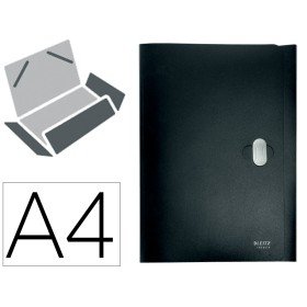Pasta Leitz Recycle Elasticos Tres Abas Din A4 Polipropileno Preto