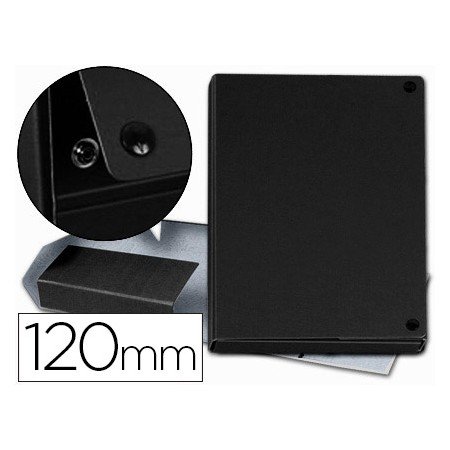 Pasta Projeto Pardo Folio com Mola Lombada 120 Mm Cartao Forrado Preto