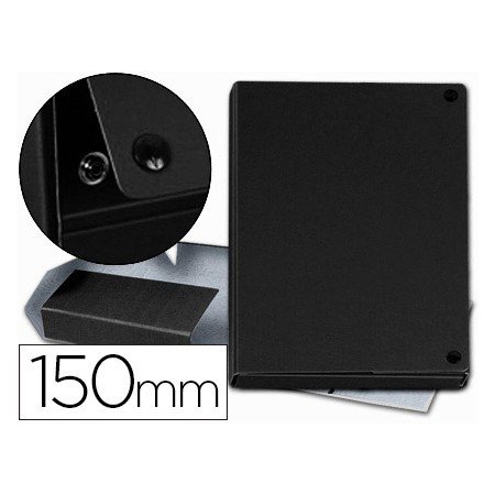 Pasta Projeto Pardo Folio com Mola Lombada 150 Mm Cartao Forrado Preto