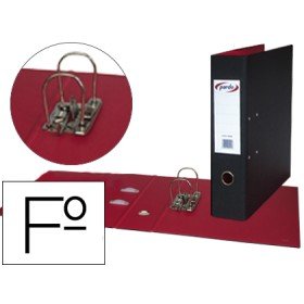 Pastas de Arquivo Pardo Folio En Plastico 2 Aneis de 70 Mm Color Preto