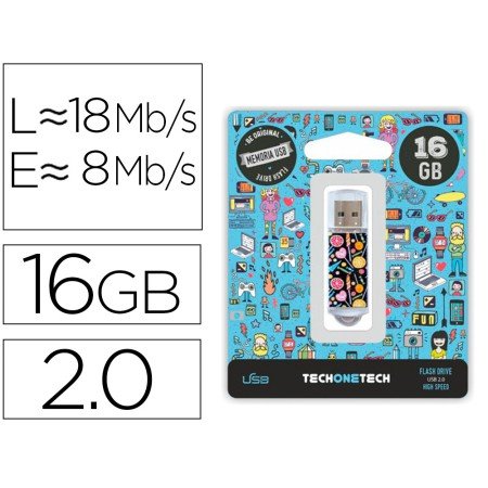 Pen Drive Techonetech Flash Drive 16 Gb 2.0 Candy Pop