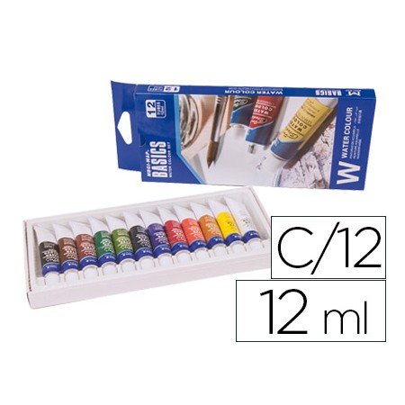 Pintura Aguarela Artist Caixa Cartao de 12 Cores Sortidas de 12 Ml