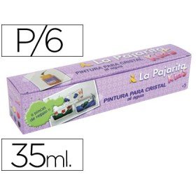 Pintura Laca Cristal La Pajarita -Set de 6 Cores Sortidas +Pincel