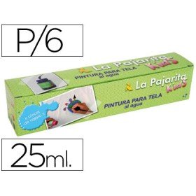 Pintura Para Tecido La Pajarita -Set de 6 Cores Sortidas+ Pincel