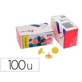 Pioneses Lismania Office Cor Amarelo Caixa de 100 Unidades