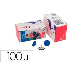 Pioneses Lismania Office Cor Azul Claro Caixa de 100 Unidades