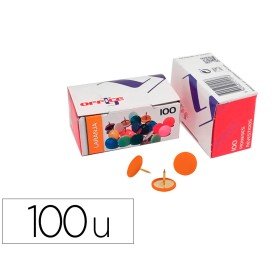Pioneses Lismania Office Cor Laranja Caixa de 100 Unidades