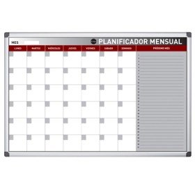 Planning Magnetico Bi-Office Mensal Lacado Moldura em Aluminio 60X45 Cm