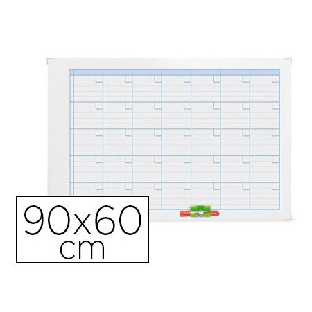 Planning Magnetico Nobo Mensal Moldura Metalico 90X60 Cm