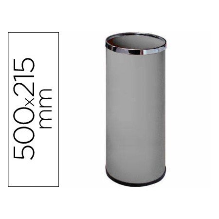 Porta Guarda-Chuvas Sie Metalico 301 Cinza Medida 50X21,5 Cm Aros Cromados